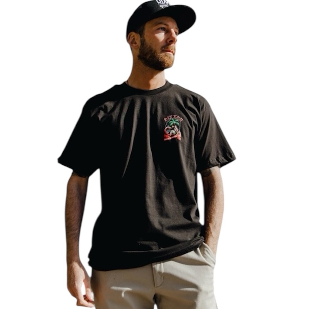 NWOT Dixxon Cotton Crew Neck Short Sleeve ‘Snakes’ Graphic T-Shirt Black Large